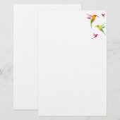 Cute Hummingbird in Bright Colors - Bird Watchen Briefpapier (Voorkant / Achterkant)
