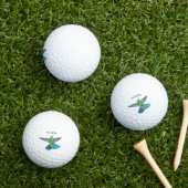 Cute Hummingbird Monogrammed Golfballen (Insitu Gras)