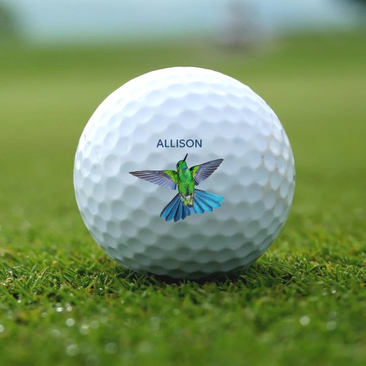 Cute Hummingbird Monogrammed Golfballen