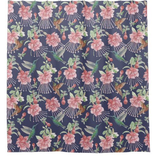 Cute Hummingbird Showgordijn Douchegordijn (Voorkant)