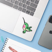 Cute HummingBird Sticker (Laptop met iPhone)