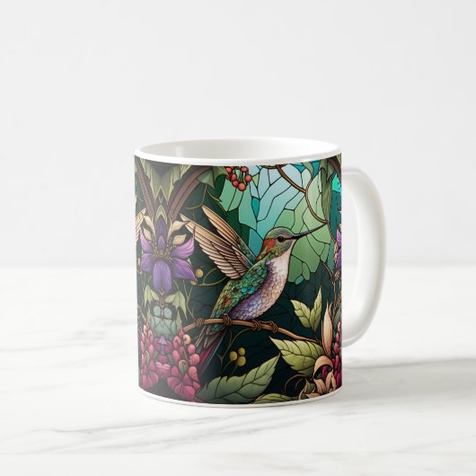 Cute Hummingbird Wrap Koffiemok (Voorkant rechts)