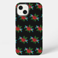 Cute Hummingsbird on Hibiscus Flower Cartoon