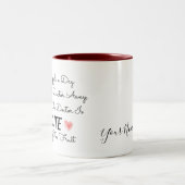 Cute Humor Doctor Joke Script Aangepaste naam Tweekleurige Koffiemok (Center)