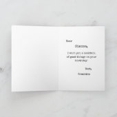 Cute Humor Pink Cocktail Glass Simple Birthday Kaart (Binnen)