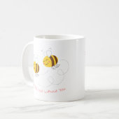 Cute Humorisme Illustrated Bee Cup Koffiemok (Voorkant links)