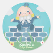 Cute Humpty Baby shower Stickers (Voorkant)