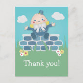 Cute Humpty Dumpty Baby shower Dank u Briefkaart (Voorkant)