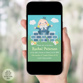 Cute Humpty Dumpty Baby shower Invitation Kaart