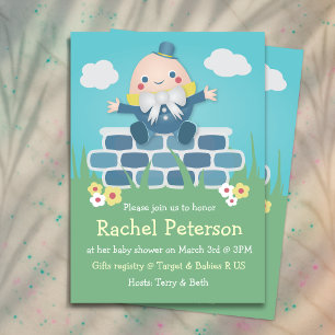 Cute Humpty Dumpty Baby shower Invitation Kaart