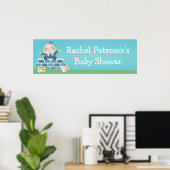 Cute Humpty Dumpty Baby shower Party Banner Poster (Thuiskantoor)