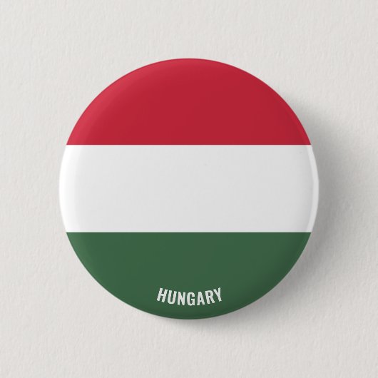 Cute Hungary vlag Patriotic Ronde Button 5,7 Cm (Voorkant)