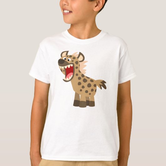 Cute Hungry Cartoon Hyena Children T-Shirt (Voorkant)