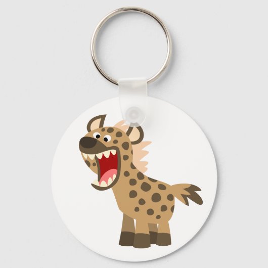 Cute Hungry Cartoon Hyena Sleutelhanger (Voorkant)