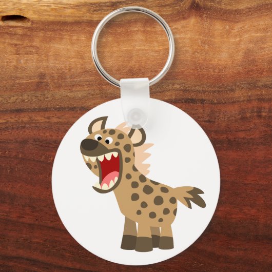 Cute Hungry Cartoon Hyena Sleutelhanger