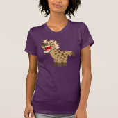 Cute Hungry Cartoon Hyena Women T-Shirt (Voorkant)