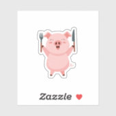 Cute Hungry Piggy Die Cut Sticker (Vel)