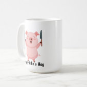 Cute Hungry Piggy Die Cut Sticker Koffiemok (Voorkant links)
