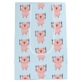 Cute Hungry Piggy Medium Cadeauzakje (Achterkant)