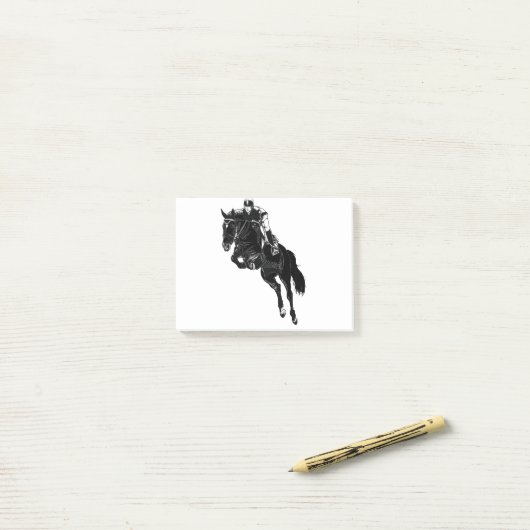 Cute Hunter Jumper Horse Post-it® Notes (Op bureau)