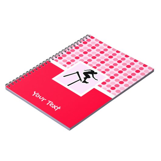 Cute Hurdler Notitieboek (Linkerzijde)