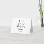 Cute Husband Happy Birthday-kaart met hart Kaart<br><div class="desc">Deze leuke Happy First Birthday als Mijn Husband Card is een leuke manier om je nieuwe Hubby's verjaardag te vieren!</div>