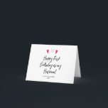 Cute Husband Happy Birthday-kaart met hart Kaart<br><div class="desc">Deze leuke Happy First Birthday als Mijn Husband Card is een leuke manier om je nieuwe Hubby's verjaardag te vieren!</div>