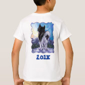 Cute Husky Birthday Girl Front en Back T-Shirt (Achterkant)