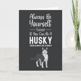 Cute Husky Cards Snow Siberian Dog Pet Lover  Kaart