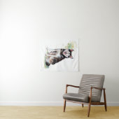 Cute Husky Design Throw Blanket | Birthday Gift Wandkleed (In Situ (horizontaal))