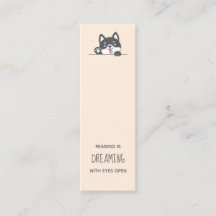 Cute Husky Dog Bladwijzer Quote