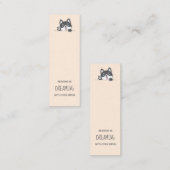 Cute Husky Dog Bladwijzer Quote Mini Visitekaartje (Voorkant / Achterkant)