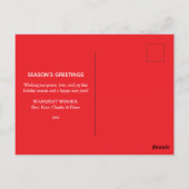 Cute Husky Dog Christmas Winter Seamless Pattern  Briefkaart (Achterkant)