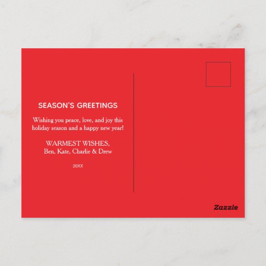 Cute Husky Dog Christmas Winter Seamless Pattern  Briefkaart (Achterkant)