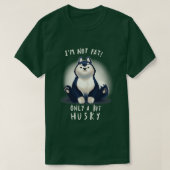 Cute Husky Dog Pun Chubby Fluffy Animal Ik ben gee T-shirt (Design voorkant)
