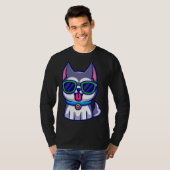 Cute Husky Dog T-shirt (Voorkant volledig)