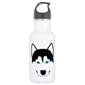 Cute Husky hondenras afbeelding Waterfles (Voorkant)