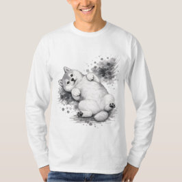 【Cute Husky Ink Long Sleeve T-Shirt】 T-shirt