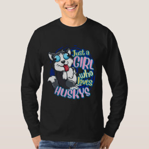 Cute Husky is een meisje dat van Siberian Husky ho T-shirt