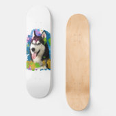 Cute Husky. Persoonlijk Skateboard (Voorkant)