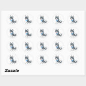 Cute Husky Puppy Dog Ronde Sticker (Vel)