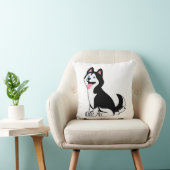 Cute Husky Puppy Throw Pillow Kussen (Stoel)