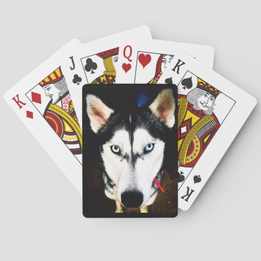 Cute Husky-speelkaarten Speelkaarten (Achterkant)