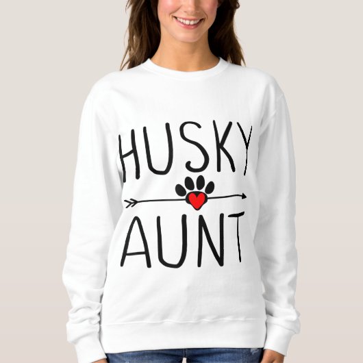 Cute Husky tante Gift Funny Dog Lover tante Trui (Voorkant)