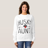 Cute Husky tante Gift Funny Dog Lover tante Trui (Voorkant volledig)