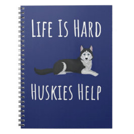Cute Husky Thema Cadeaus Siberische Liefhebber Hon Notitieboek