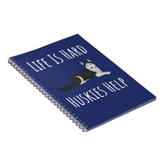 Cute Husky Themed Gifts Siberian Lover Dog Owner Notitieboek (Rechterzijde)