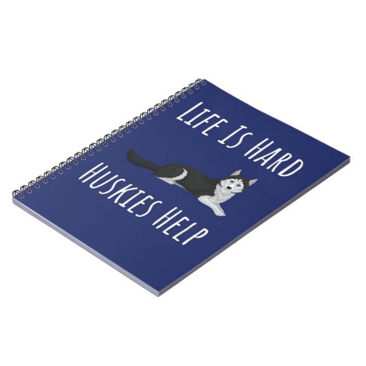 Cute Husky Themed Gifts Siberian Lover Dog Owner Notitieboek (Linkerzijde)