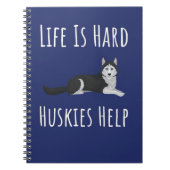 Cute Husky Themed Gifts Siberian Lover Dog Owner Notitieboek (Voorkant)
