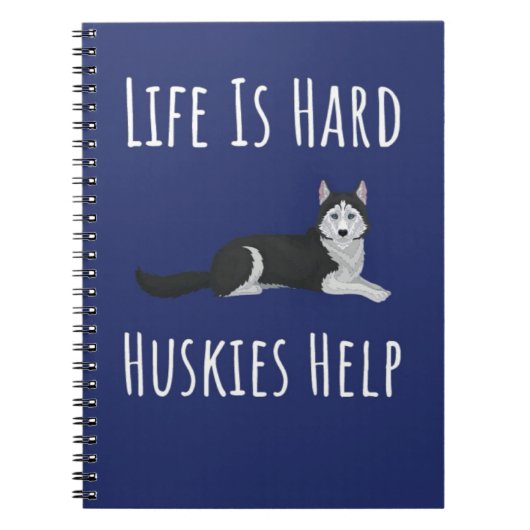 Cute Husky Themed Gifts Siberian Lover Dog Owner Notitieboek (Voorkant)